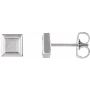 Sterling Silver Square Petite Earrings