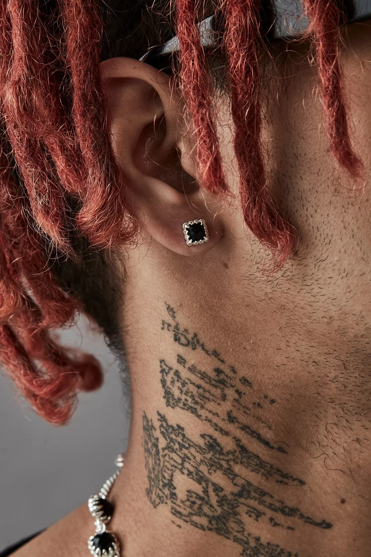 Stolen Girlfriends Club Mini Claw Studs Onyx Silver