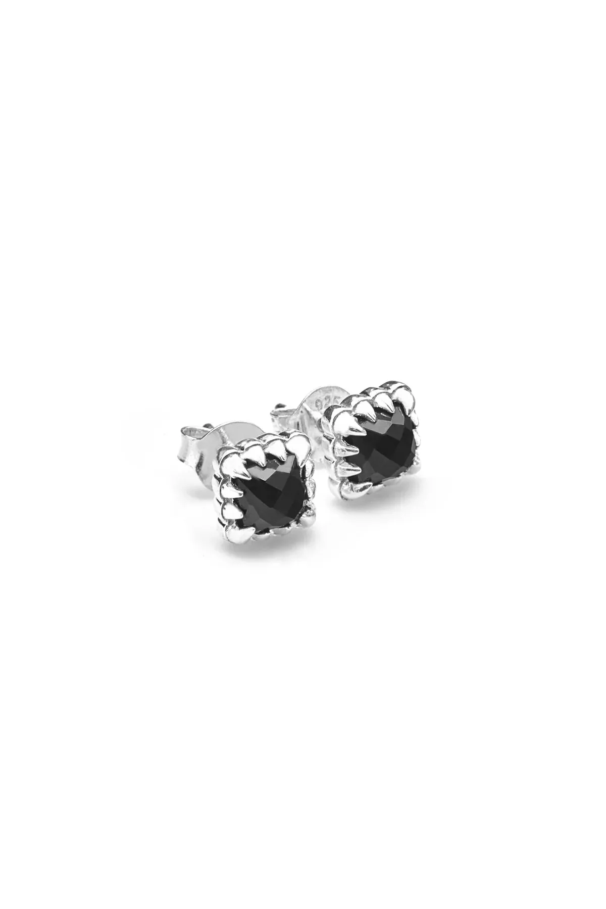 Stolen Girlfriends Club Mini Claw Studs Onyx Silver