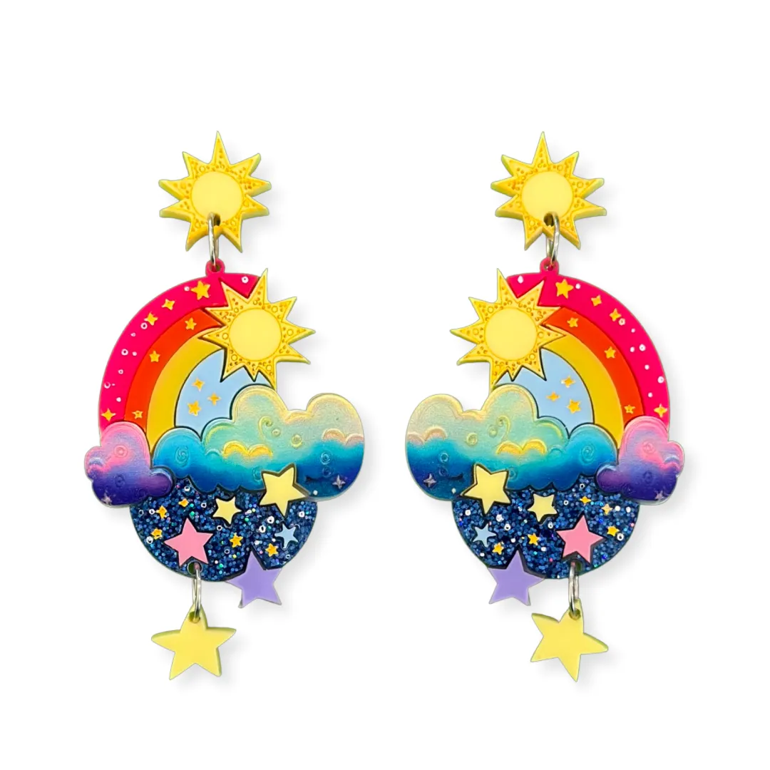 Sun Rainbow  ☀️ 🌈 - earrings - Set of 2