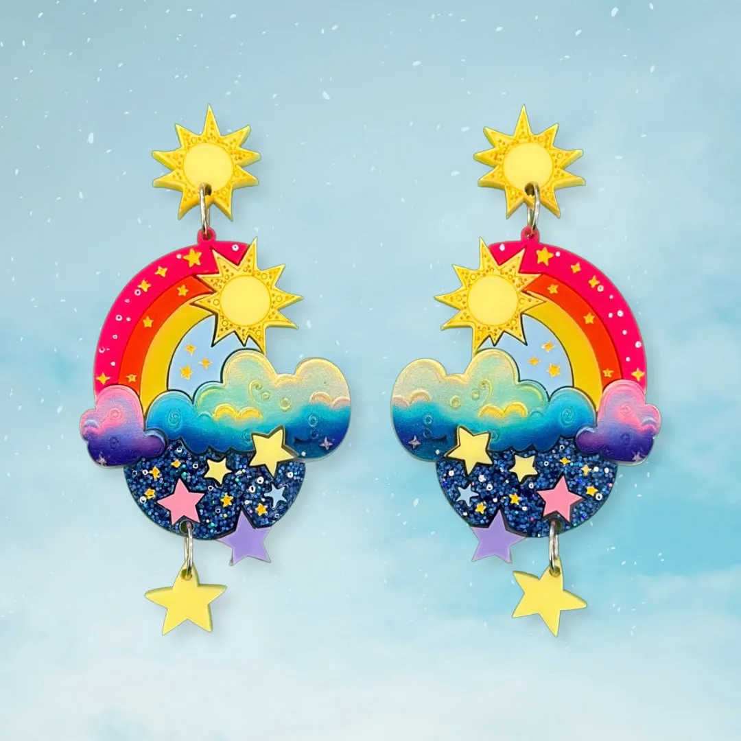 Sun Rainbow  ☀️ 🌈 - earrings - Set of 2