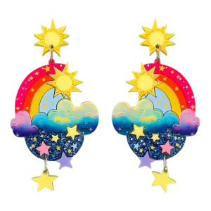 Sun Rainbow  ☀️ 🌈 - earrings - Set of 2