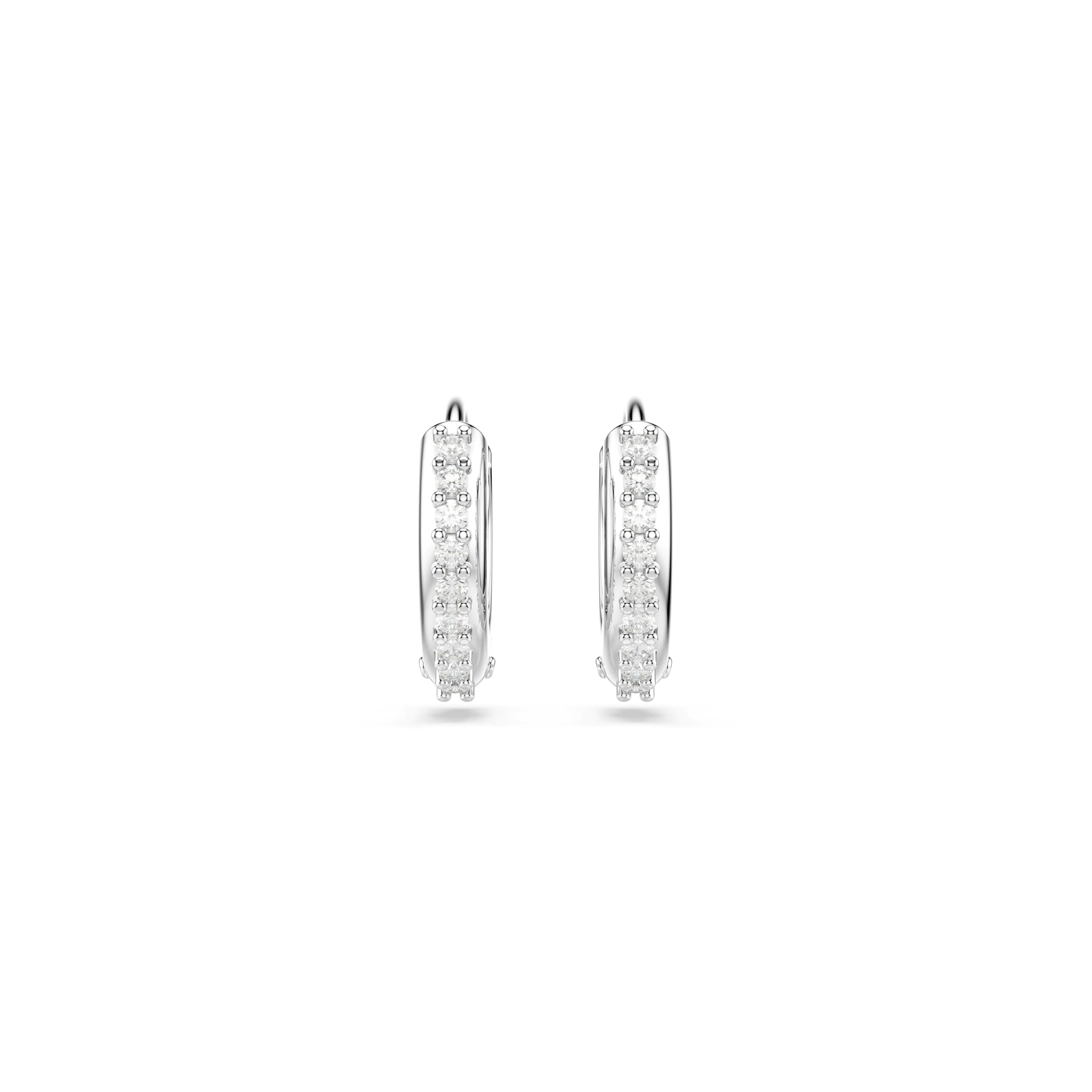 Swarovski Rhodium Matrix Hoop Earrings