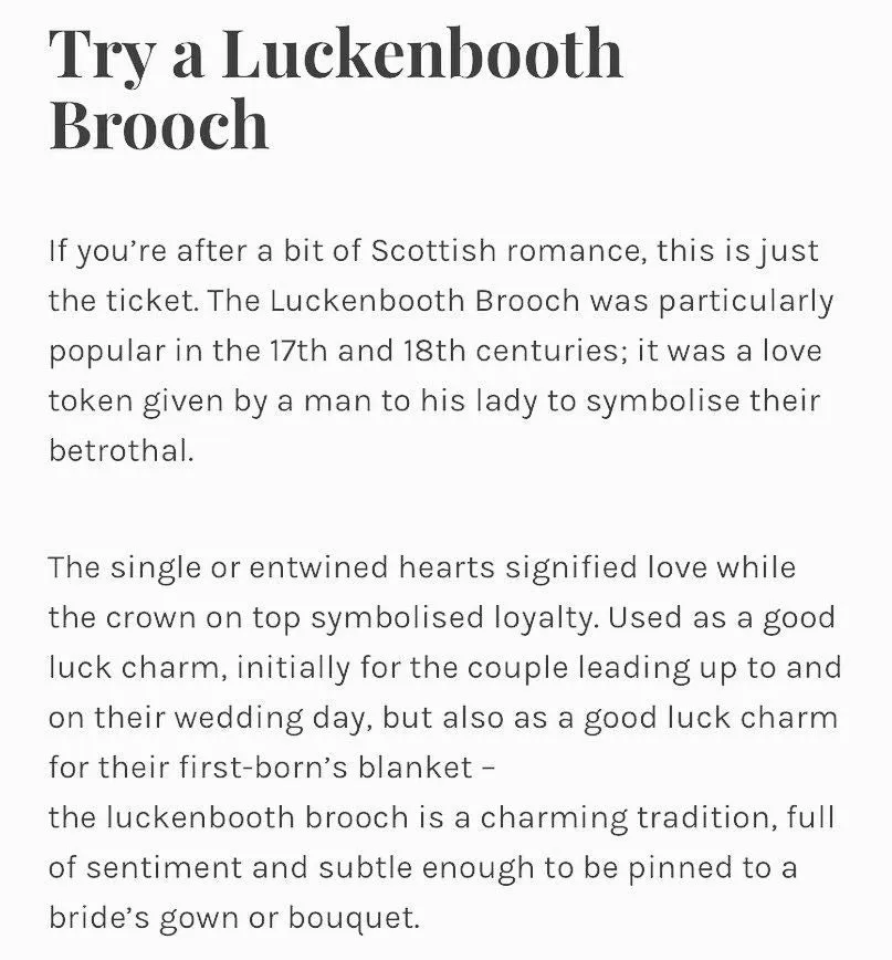 Sweetheart Luckenbooth Brooch