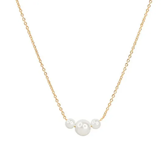 Three Pearl Wish Necklace