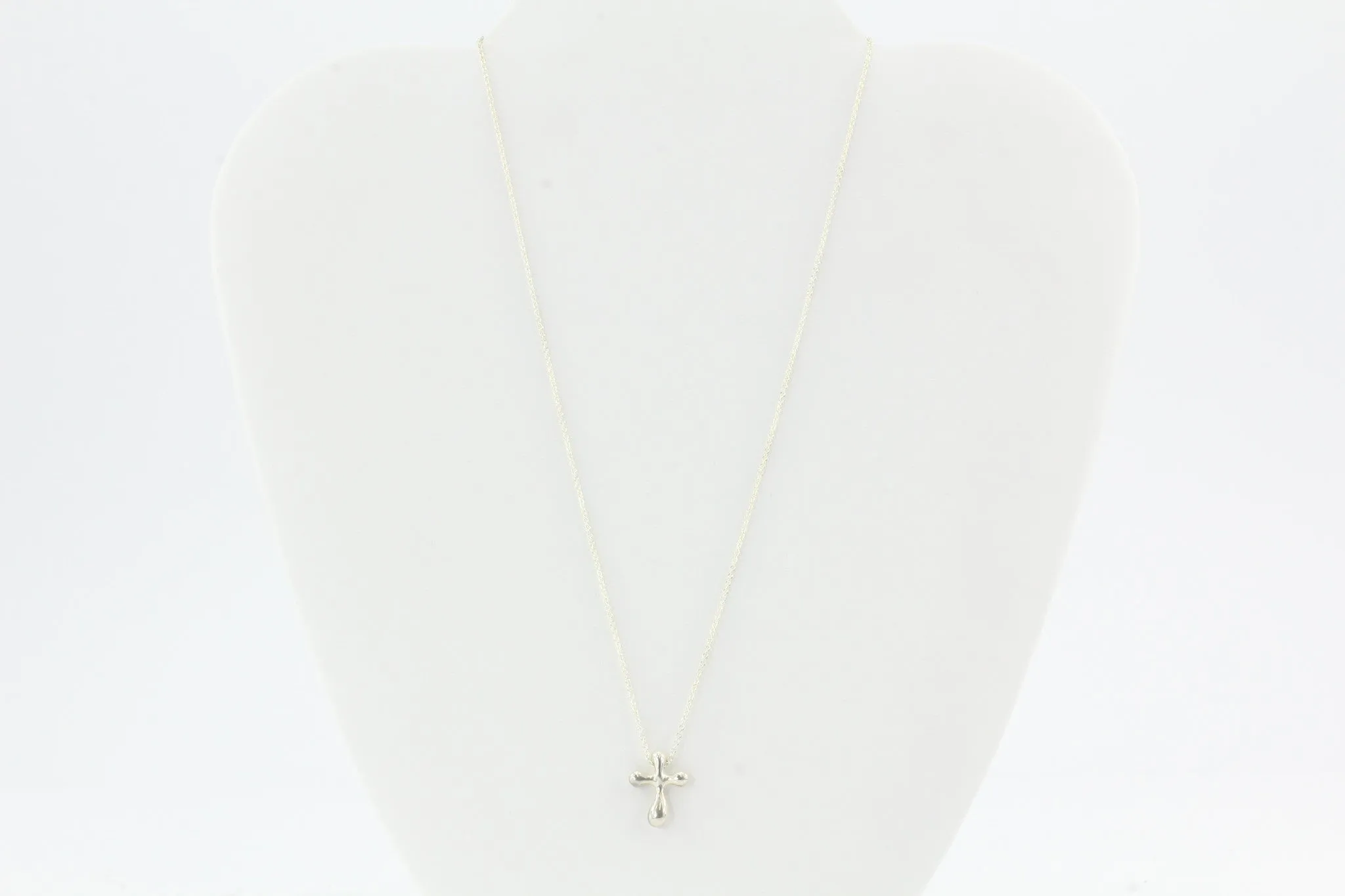 Tiffany & Co Sterling Silver Elsa Peretti Cross Necklace