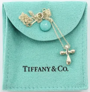 Tiffany & Co Sterling Silver Elsa Peretti Cross Necklace