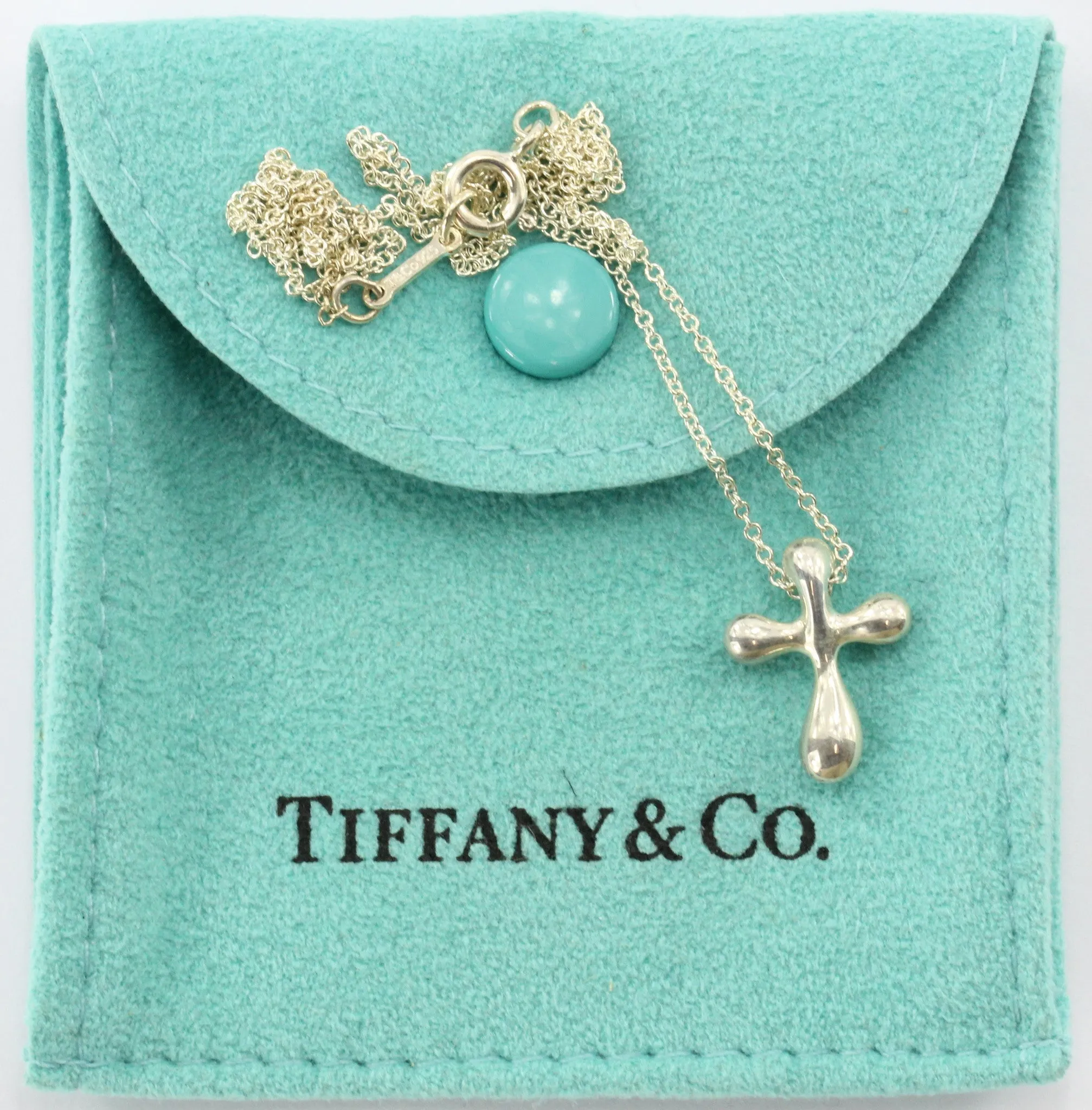 Tiffany & Co Sterling Silver Elsa Peretti Cross Necklace