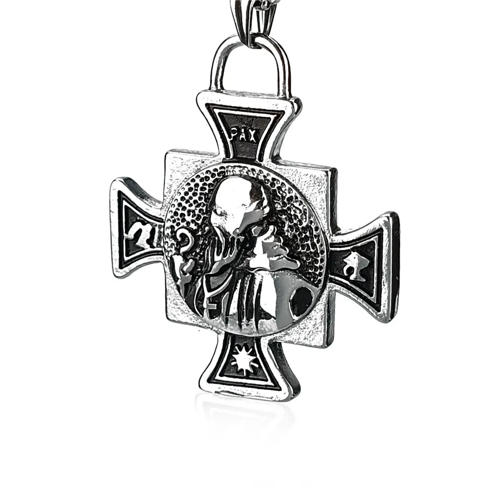 Titanium steel jesus cross necklace