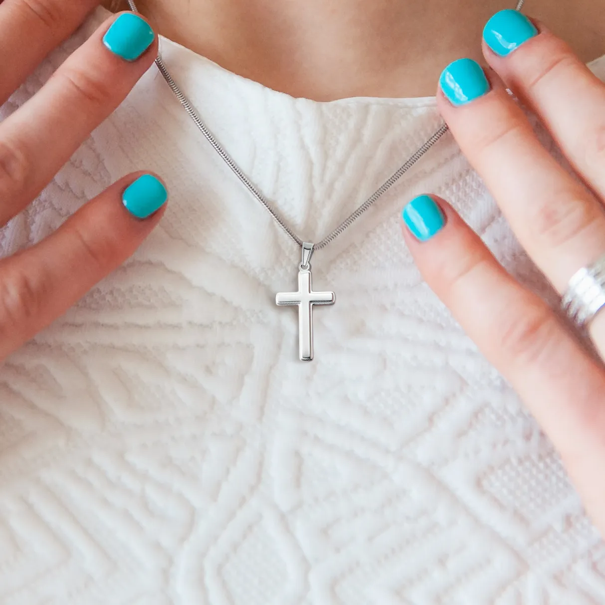 To Daughter, Shamrock Blessing- Cross Necklace