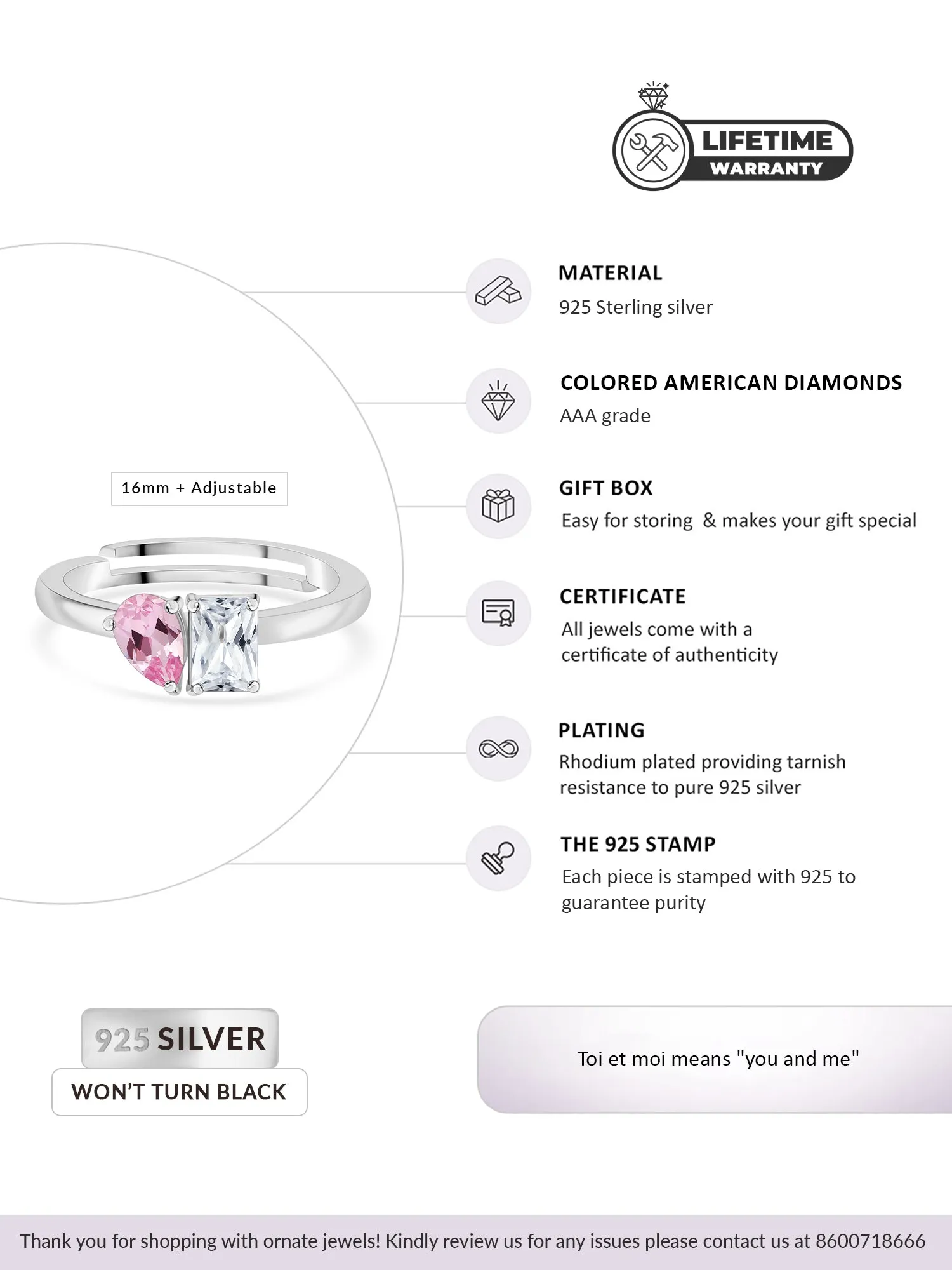 Toi Et Moi Blush Pink Ring
