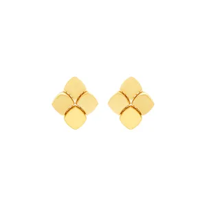 Topper Italia Gold Square Stud Earrings