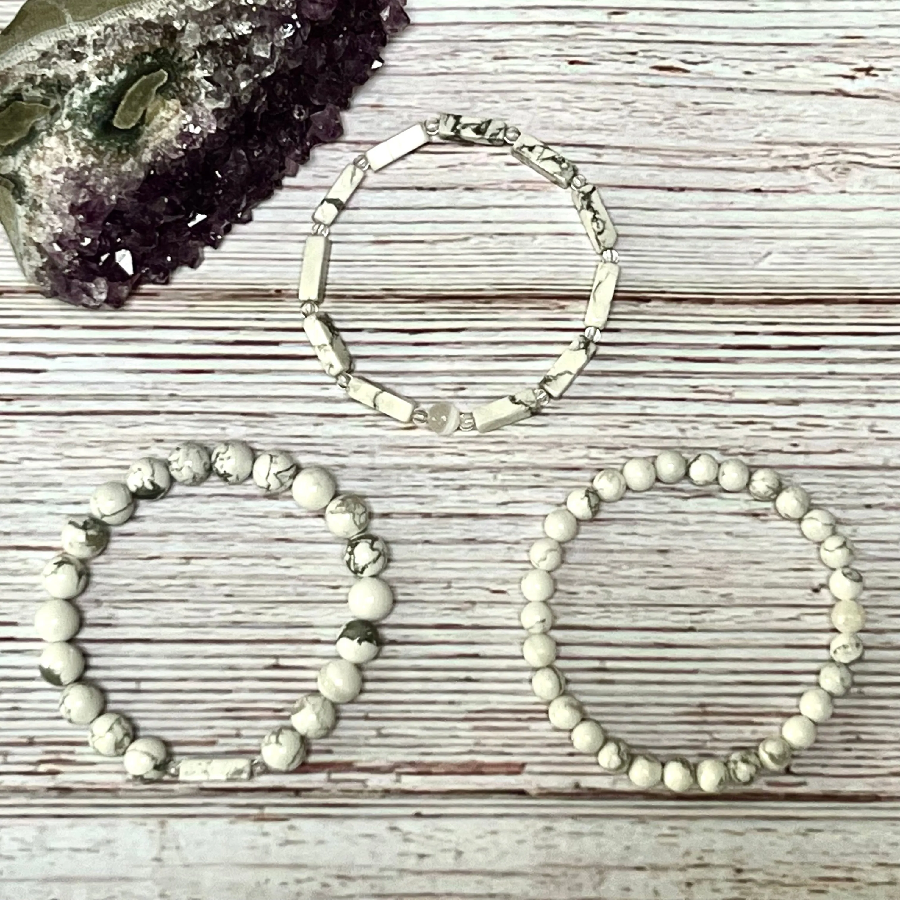 Tranquil Sleep White Turquoise Bracelet Pack (Set Of 3)