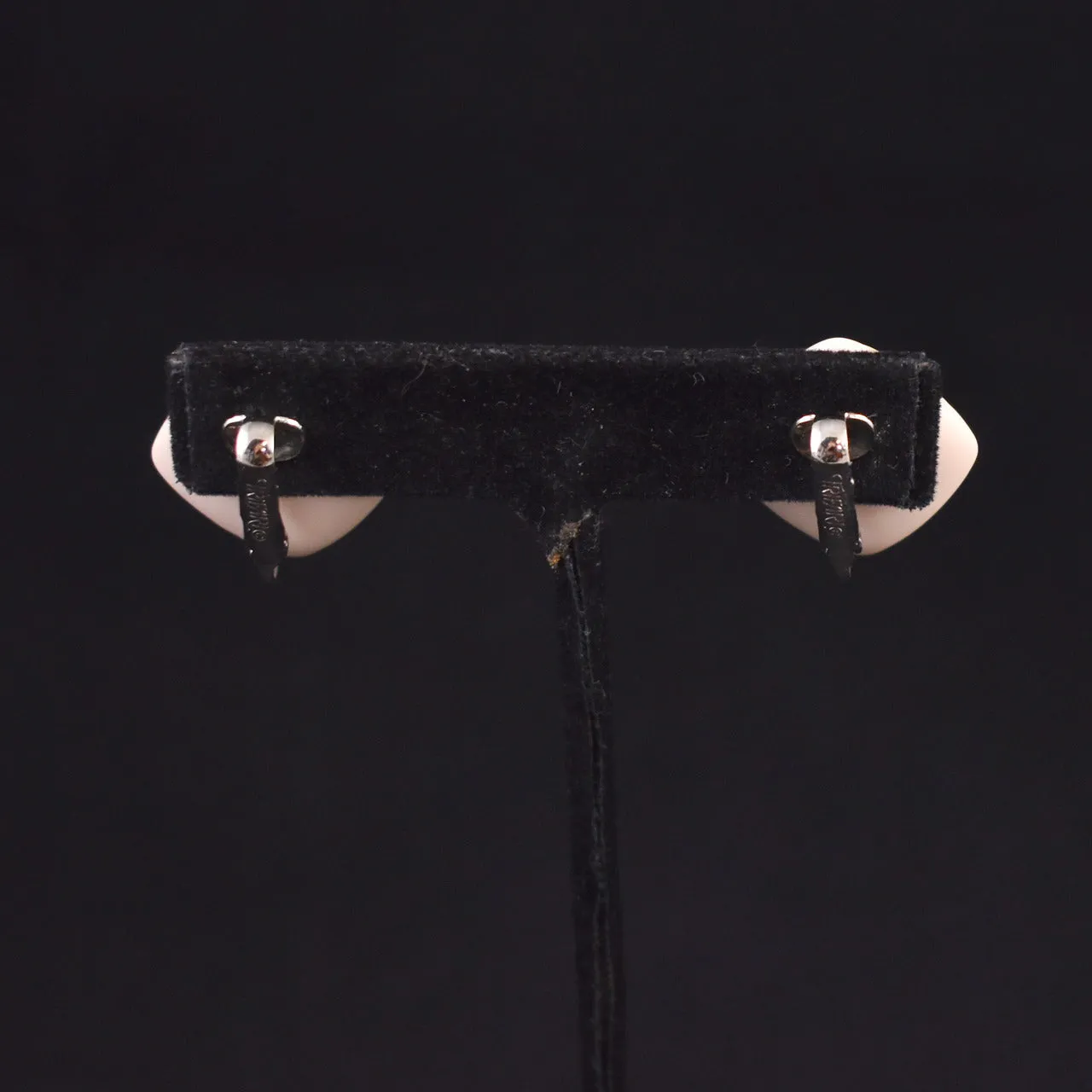 Trifari Cream Square Earrings