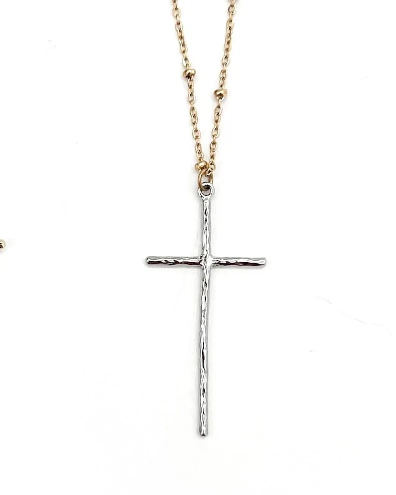 Trinity Cross Necklace || Choose Color
