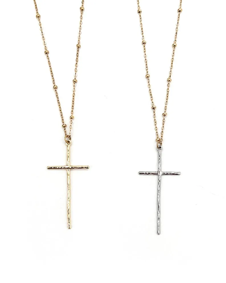 Trinity Cross Necklace || Choose Color