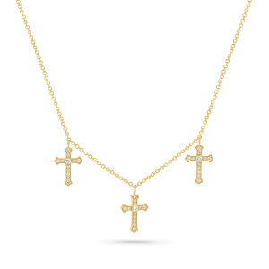 Trinity Diamond Cross Necklace