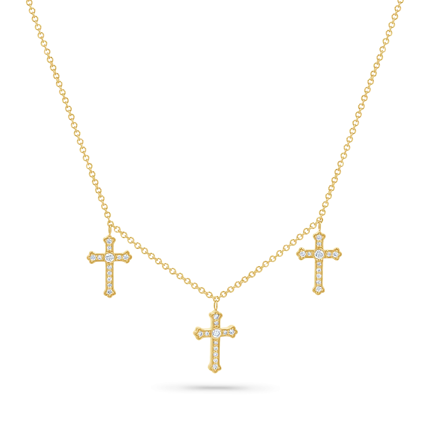 Trinity Diamond Cross Necklace