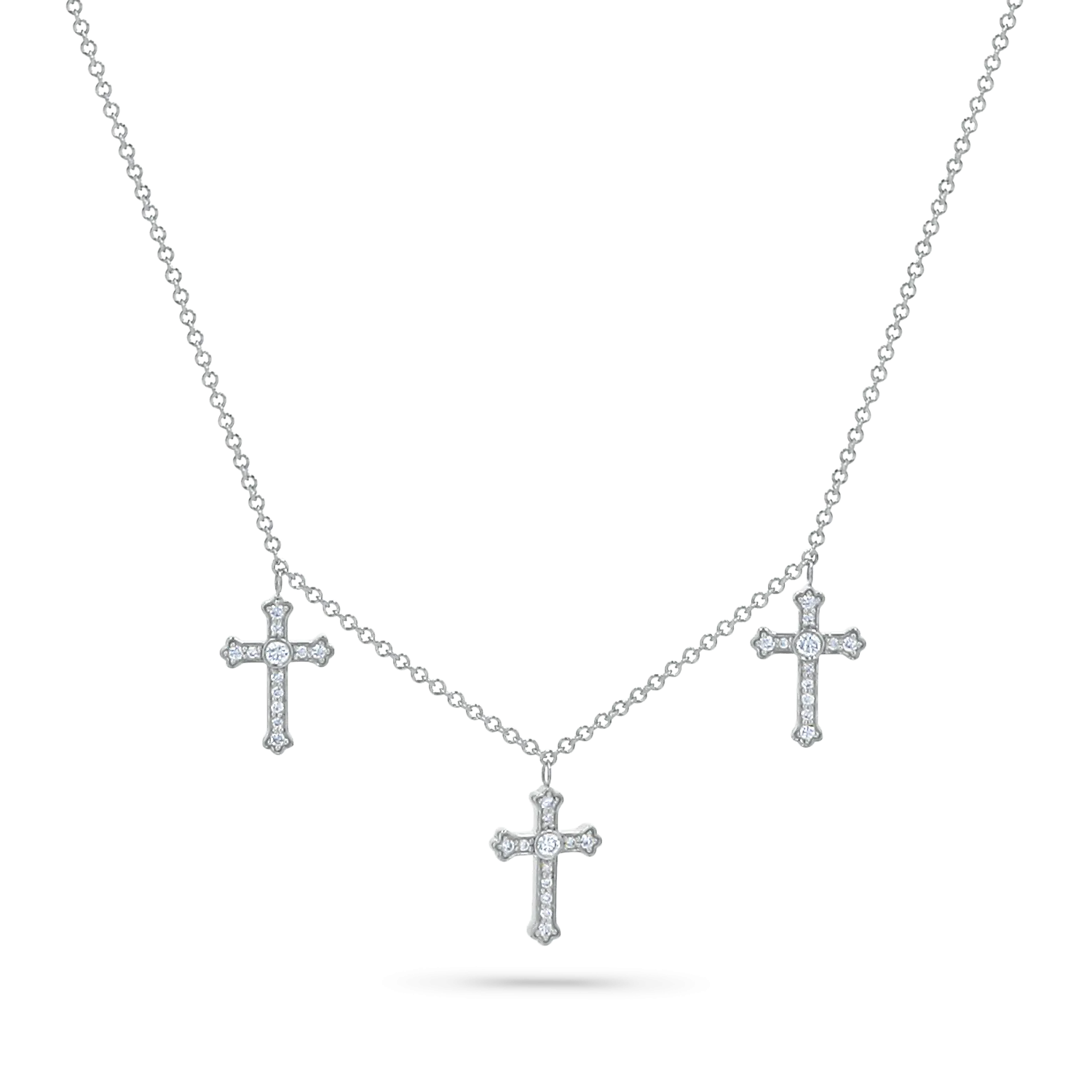 Trinity Diamond Cross Necklace