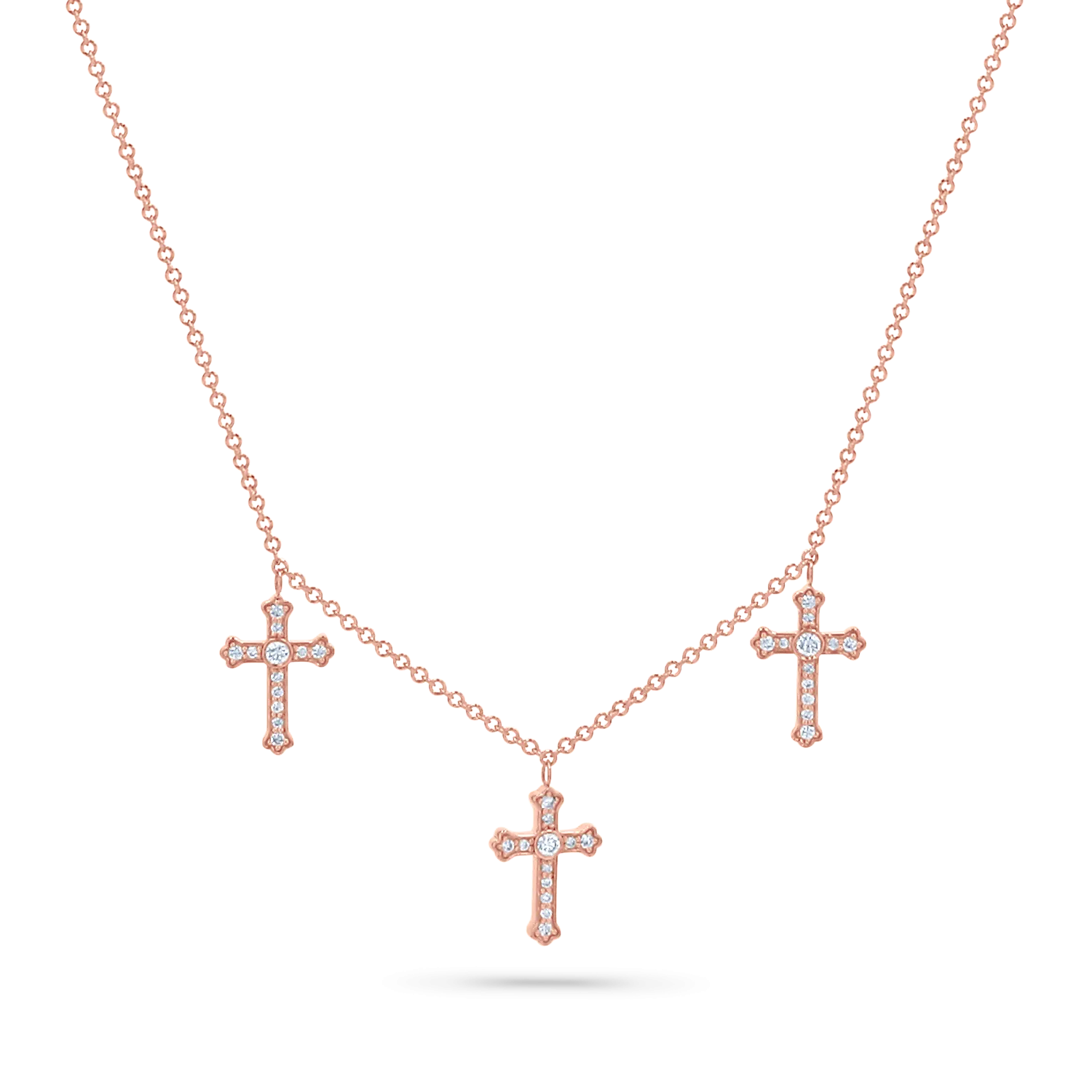 Trinity Diamond Cross Necklace