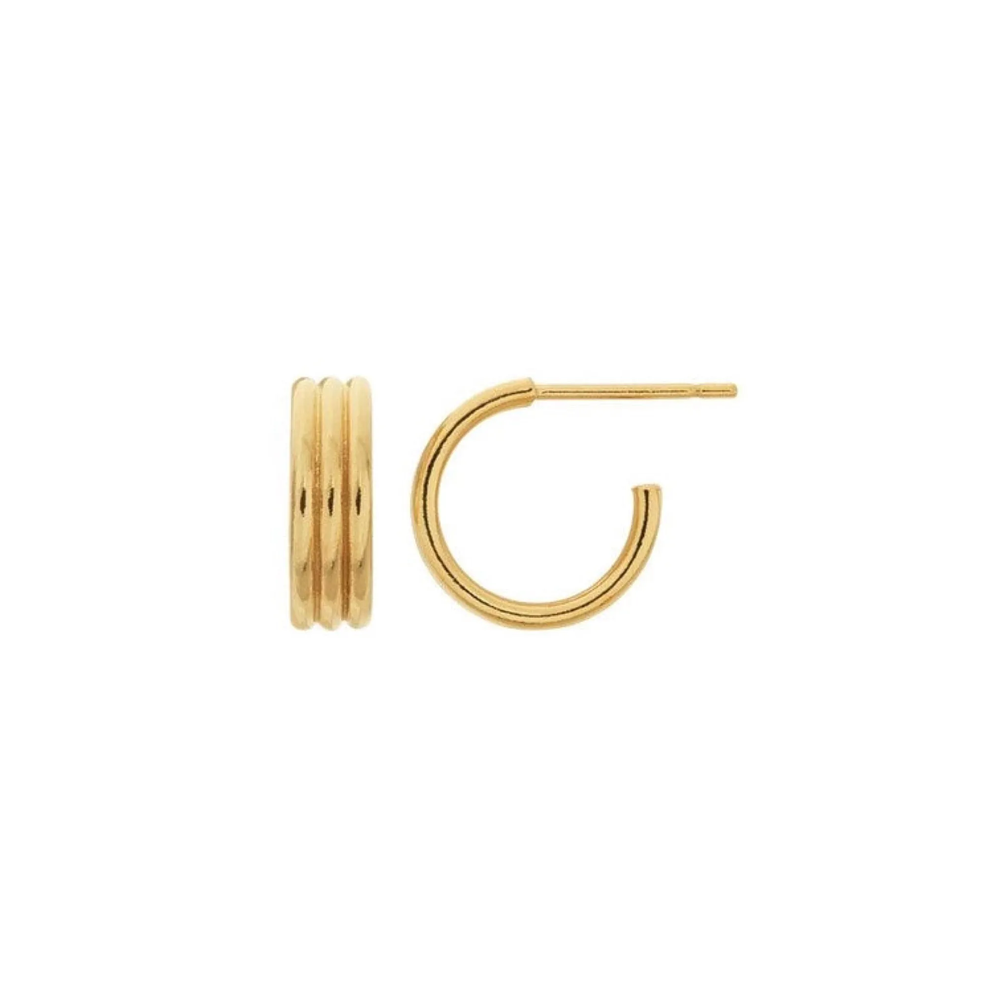 triple row post hoop earrings