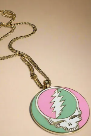 Trixy Starr x Grateful Dead Pastel Stealie Necklace