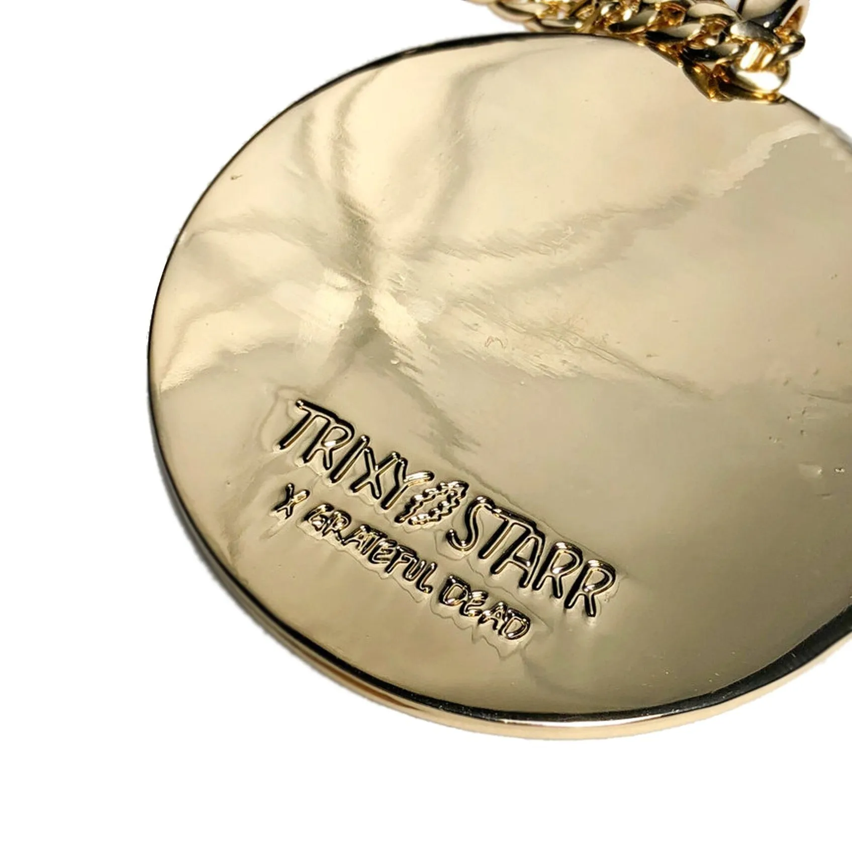Trixy Starr x Grateful Dead Pastel Stealie Necklace