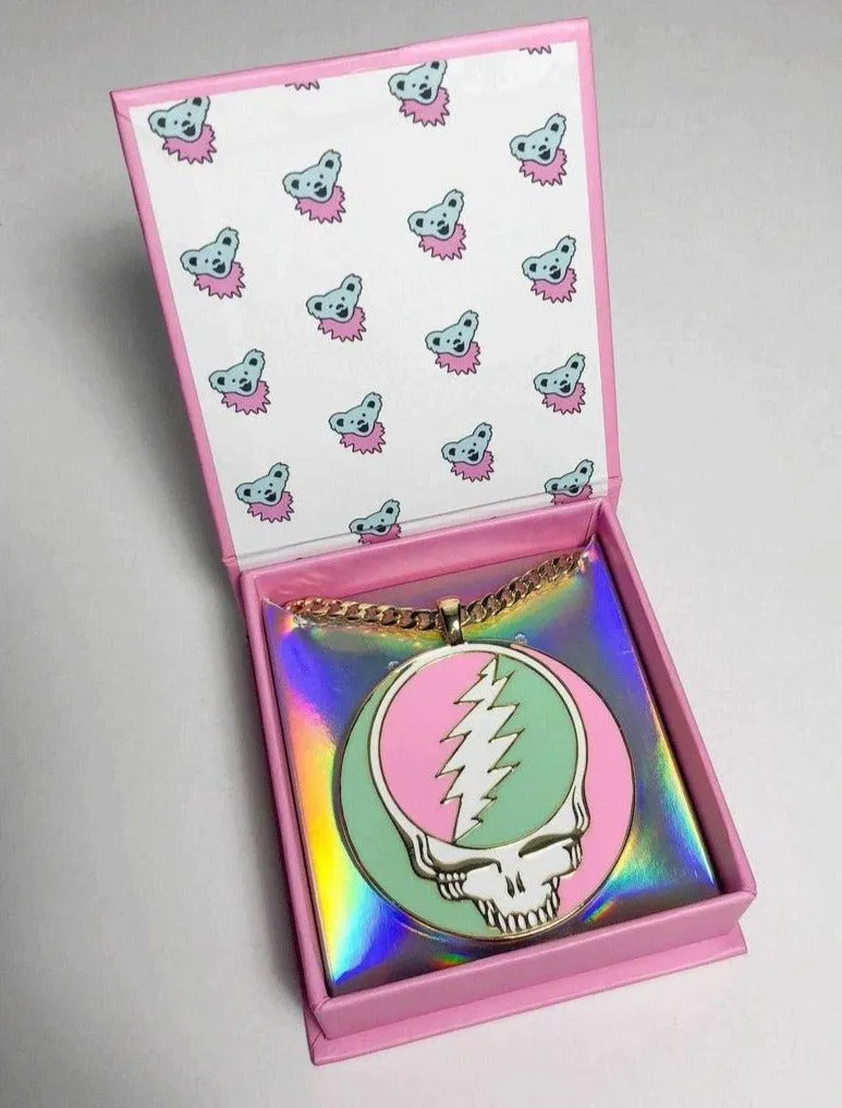 Trixy Starr x Grateful Dead Pastel Stealie Necklace