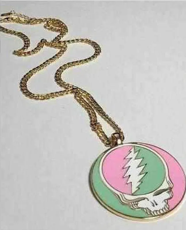 Trixy Starr x Grateful Dead Pastel Stealie Necklace