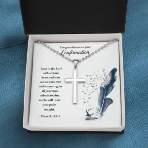 Trust in the Lord-Confirmation Cross Necklace