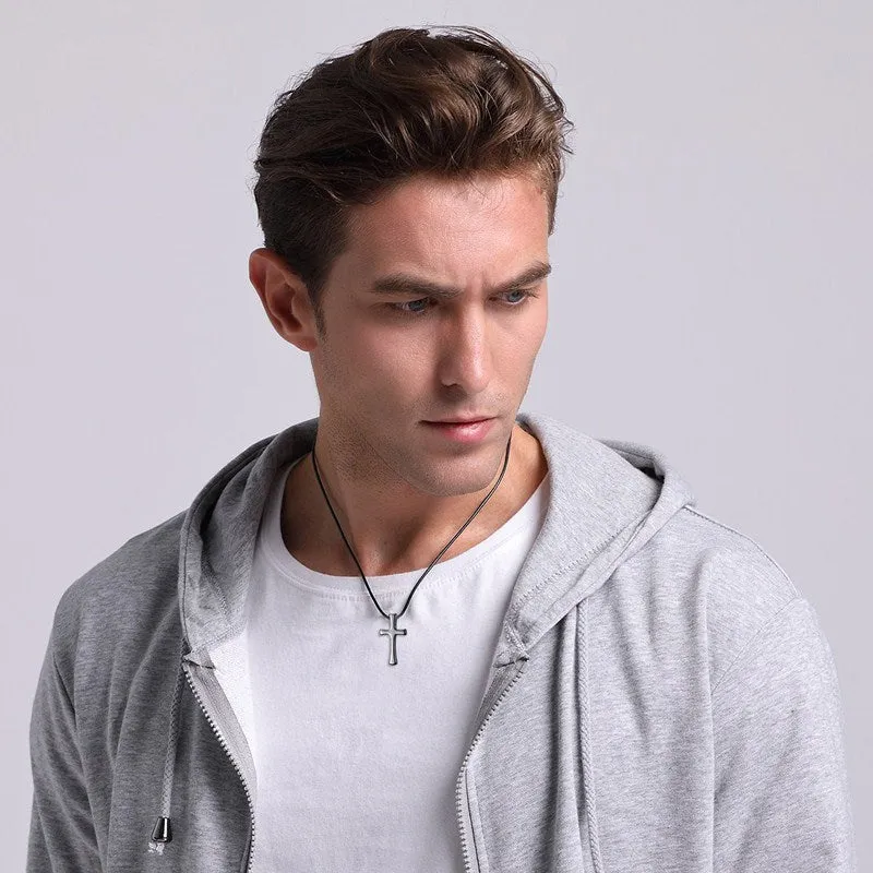 Tungsten  Cross Pendant Necklace for Men