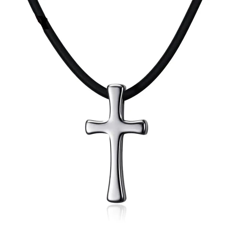 Tungsten  Cross Pendant Necklace for Men