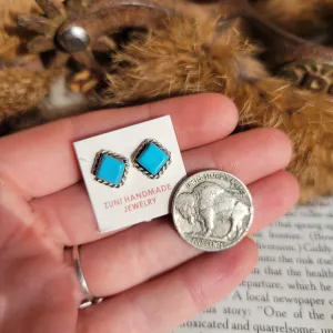 Turquoise Square Studs