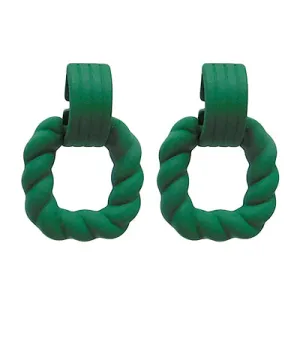 Twisted Square Link Earrings
