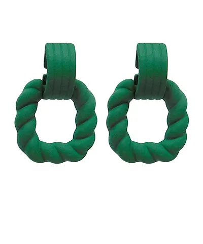 Twisted Square Link Earrings