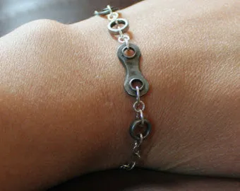 Upcycled Bicycle Chain Bracelet