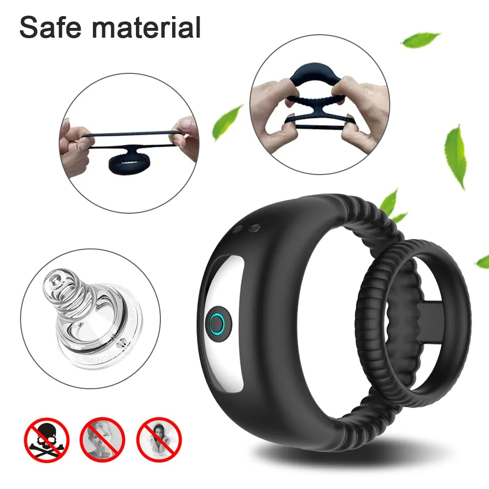 Vibrator Penis Cock Ring on for Men