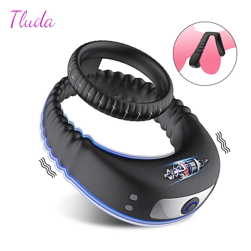Vibrator Penis Cock Ring on for Men