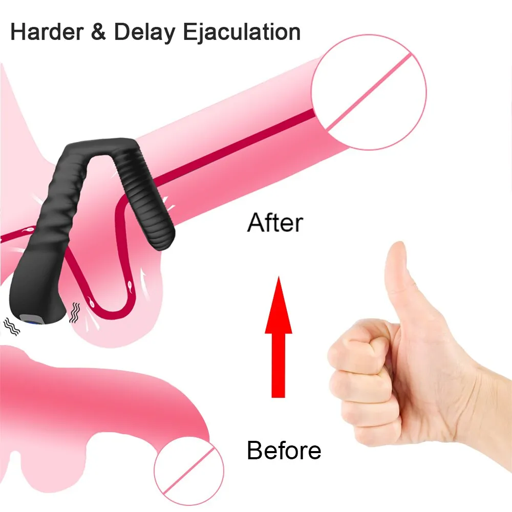 Vibrator Penis Cock Ring on for Men