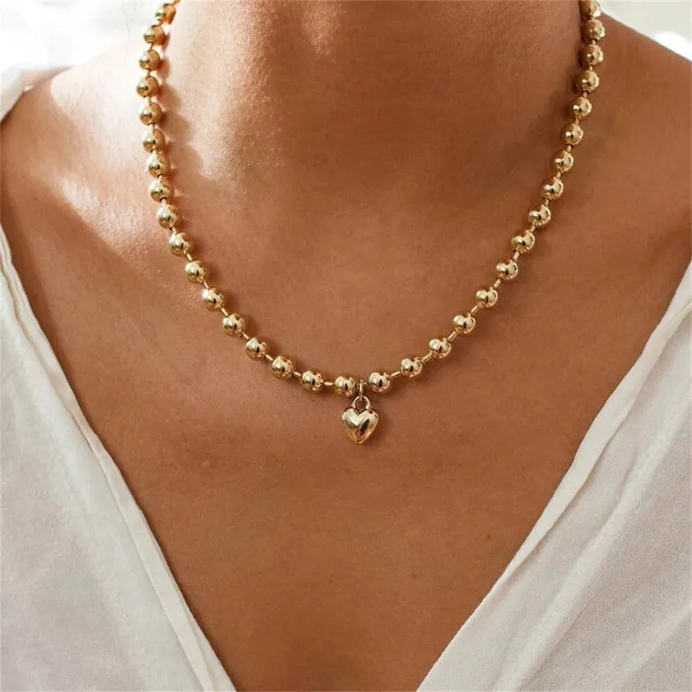 Vintage Geometric Exaggerated Artificial Pearl Chain Necklaces