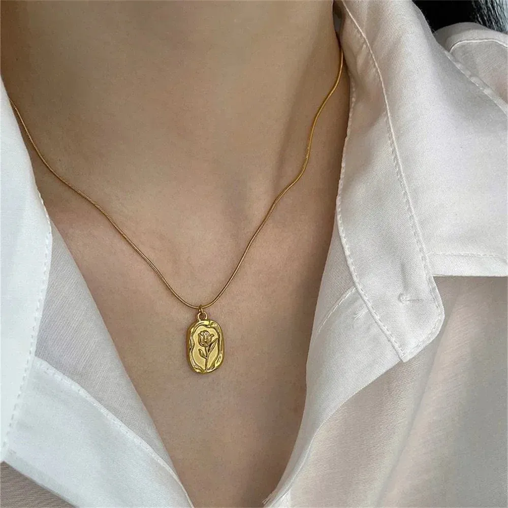 Vintage Geometric Exaggerated Artificial Pearl Chain Necklaces