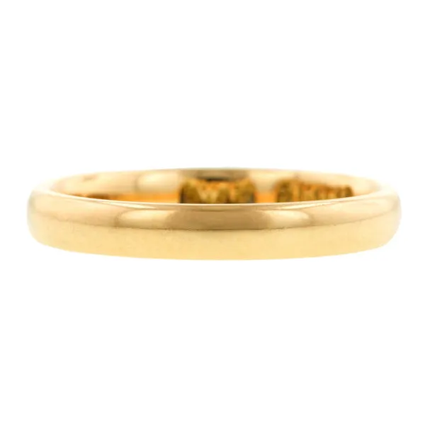 Vintage Gold Patterned Wedding Band