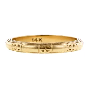 Vintage Patterned Wedding Band