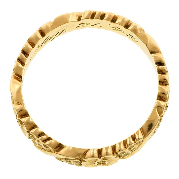 Vintage Patterned Wedding Band