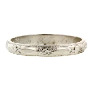Vintage Patterned Wedding Band