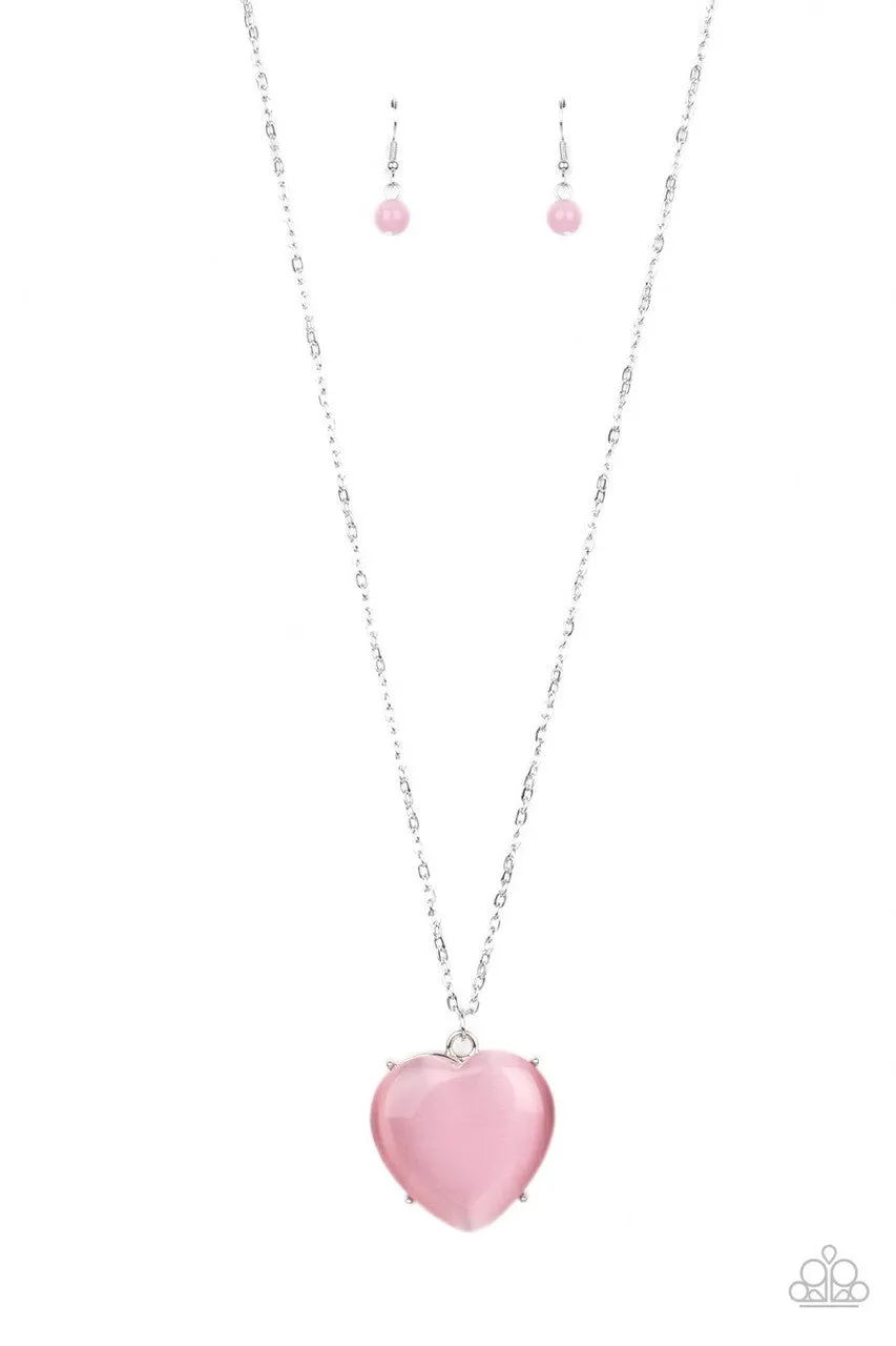 Warmhearted Glow Pink Paparazzi Necklace