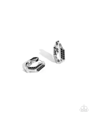 Warped Welcome - Black - Earrings