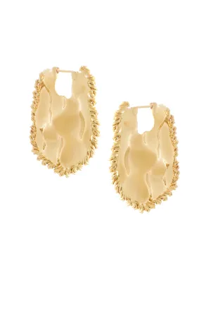 WAVE EARRINGS WITH TORSADE BORDER