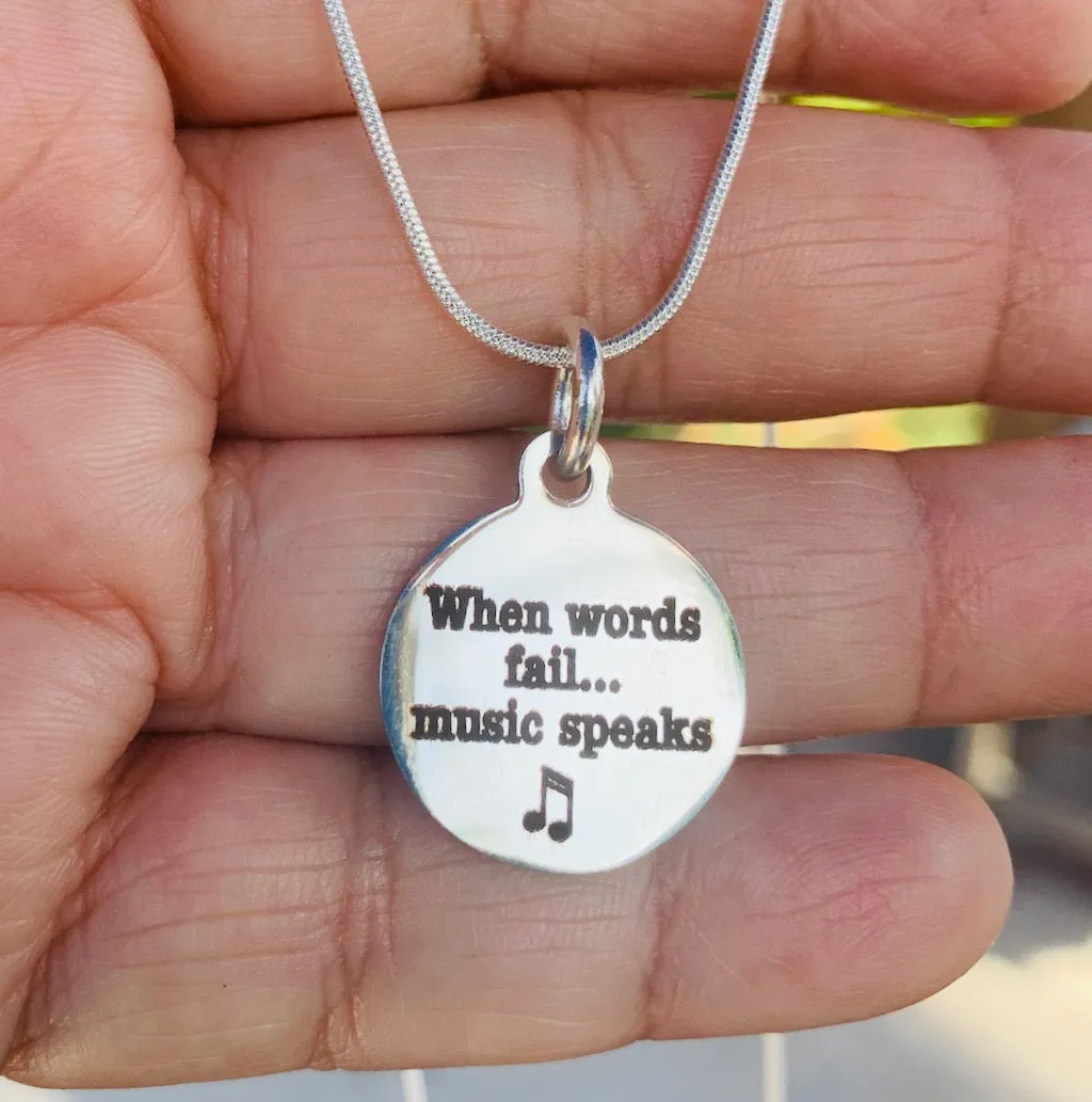 When Words Fail Music Speaks, Necklace