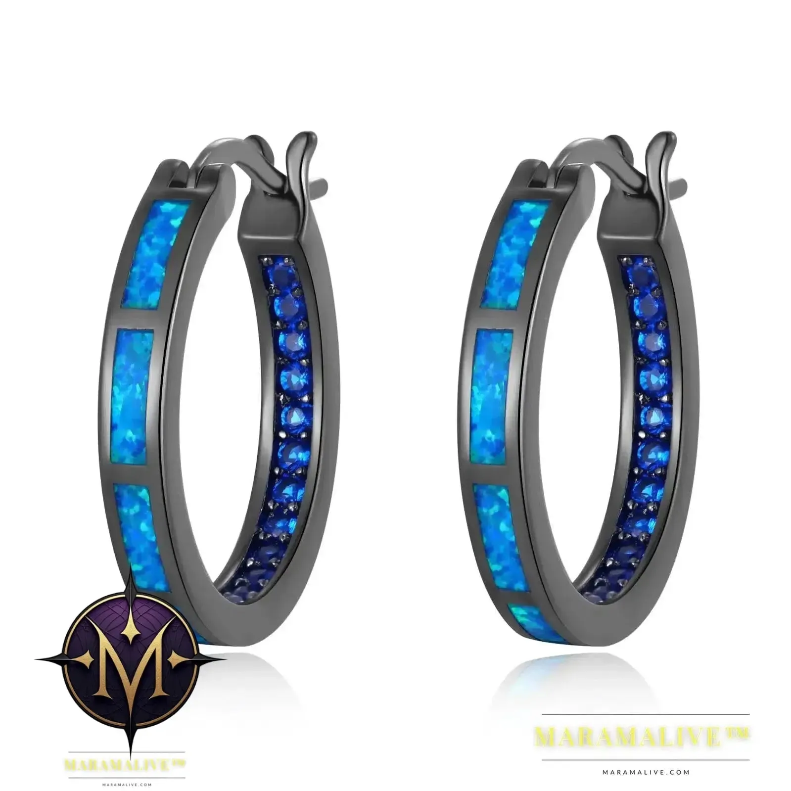White Fire Opal Hoop Earrings With Stone Silver Plated Small Round Circle Chic Summer Punk Jewelry Best Gifts for Woman